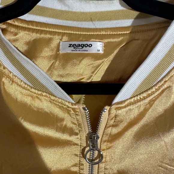 Zeagoo Gold Bomber Jacket - Picture 2 of 4